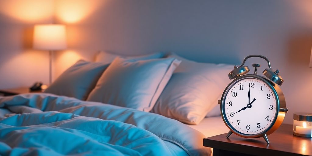 Cozy bedroom with dim light for quick sleep techniques.