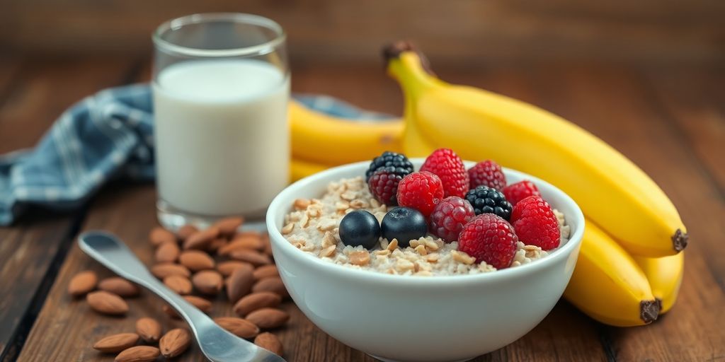 Nutritious foods arranged invitingly, promoting restful sleep.